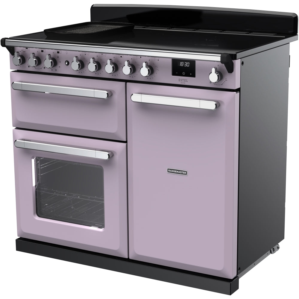 Rangemaster ESDL100EIPHTH/CM1 Estel Deluxe Heather / Chrome 100cm Induction Range Cooker - product image 2