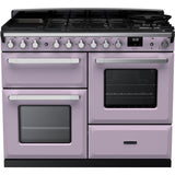 Rangemaster ESDLO110DFPHTH/CM1 Estel Deluxe Heather / Chrome 110cm Dual Fuel Range Cooker - product image 1