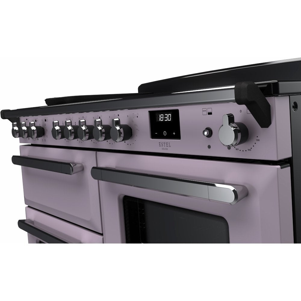 Rangemaster ESDLO110EIPHTH/CM1 Estel Deluxe Heather / Chrome 110cm Induction Range Cooker - product image 3