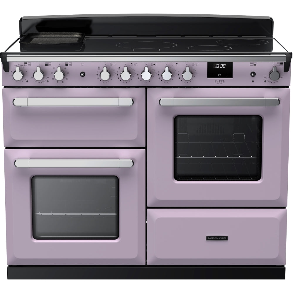 Rangemaster ESDLO110EIPHTH/CM1 Estel Deluxe Heather / Chrome 110cm Induction Range Cooker - product image 1