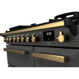 Rangemaster ESDL90DFPSLT/AB1 Estel Deluxe Slate / Antique Brass 90cm Dual Fuel Range Cooker - product image 3
