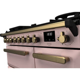 Rangemaster ESDL90DFPPPK/AB1 Estel Deluxe Pale Pink / Antique Brass 90cm Dual Fuel Range Cooker - product image 3