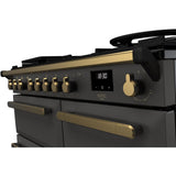 Rangemaster ESDL100DFPSLT/AB1 Estel Deluxe Slate / Antique Bass 100cm Dual Fuel Range Cooker - product image 3