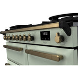 Rangemaster ESDL100DFPMNT/AB1 Estel Deluxe Mint / Antique Brass 100cm Dual Fuel Range Cooker - product image 3