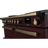 Rangemaster ESDL100EIPBOR/AB1 Estel Deluxe Bordeaux / Antique Brass 100cm Induction Range Cooker - product image 3