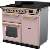 Rangemaster ESDL100EIPPPK/AB1 Estel Deluxe Pale Pink / Antique Brass 100cm Induction Range Cooker - product image 2