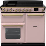 Rangemaster ESDL100EIPPPK/AB1 Estel Deluxe Pale Pink / Antique Brass 100cm Induction Range Cooker - product image 1
