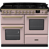 Rangemaster ESDLO110DFPPPK/AB1 Estel Deluxe Pale Pink / Antique Brass 110cm Dual Fuel Range Cooker - product image 1