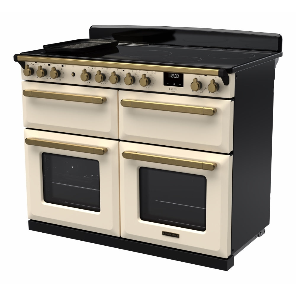 Rangemaster ESDLB110EIPPCR/AB1 Estel Deluxe Pale Cream / Antique Brass 110cm Induction Range Cooker - product image 2