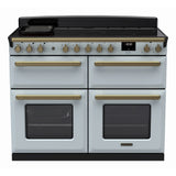 Rangemaster ESDLB110EIPMSB/AB1 Estel Deluxe Misty Blue / Antique Brass 110cm Induction Range Cooker - product image 1