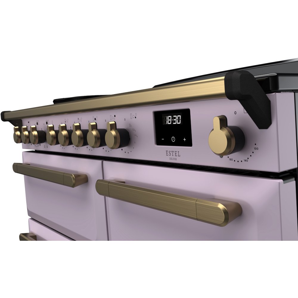 Rangemaster ESDL100EIPHTH/AB1 Estel Deluxe Heather / Antique Brass 100cm Induction Range Cooker - product image 3