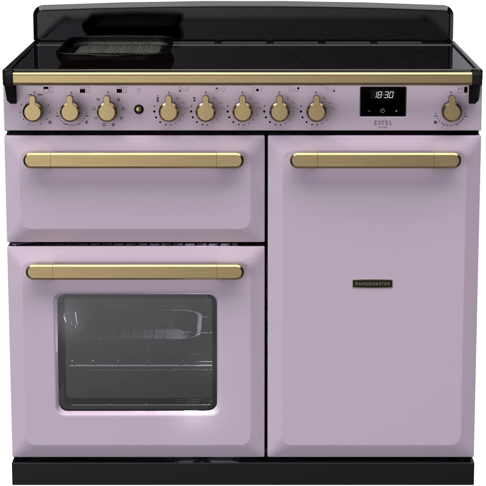 Rangemaster ESDL100EIPHTH/AB1 Estel Deluxe Heather / Antique Brass 100cm Induction Range Cooker - product image 1