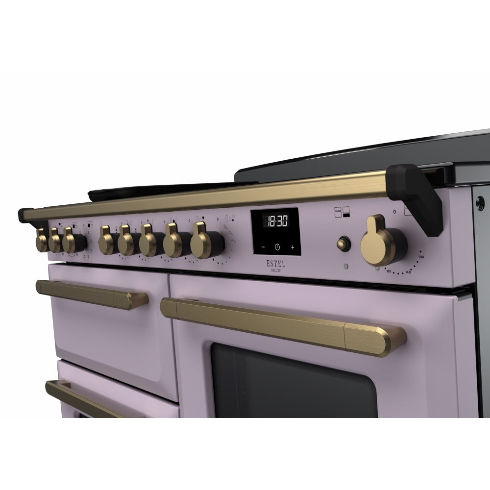 Rangemaster ESDLO110EIPHTH/AB1 Estel Deluxe Heather / Antique Brass 110cm Induction Range Cooker - product image 3