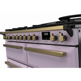 Rangemaster ESDLB110DFPHTH/AB1 Estel Deluxe Heather / Antique Brass 110cm Dual Fuel Range Cooker - product image 3