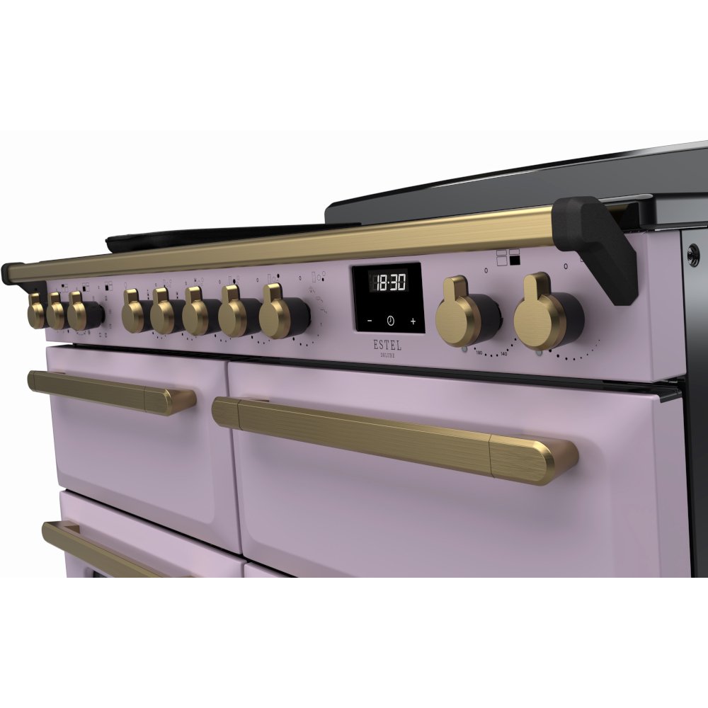 Rangemaster ESDLB110EIPHTH/AB1 Estel Deluxe Heather / Antique Brass 110cm Induction Range Cooker - product image 3