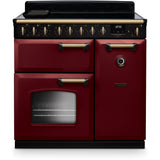 Rangemaster CLDL90EIPBOR/AB1 Classic Deluxe Bordeaux / Antique Brass 90cm Induction Range Cooker - product image 1