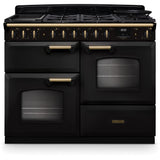 Rangemaster CLDLO110DFPCBL/AB1 Classic Deluxe Charcoal Black / Antique Brass 110cm Dual Fuel Range Cooker - product image 1