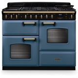 Rangemaster CLDLO110DFPSTB/AB1 Classic Deluxe Stone Blue / Antique Brass 110cm Dual Fuel Range Cooker - product image 1