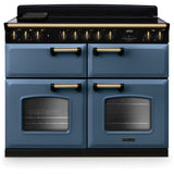 Rangemaster CLDLB110EIPSTB/AB1 Classic Deluxe Stone Blue / Antique Brass 110cm Induction Range Cooker - product image 1