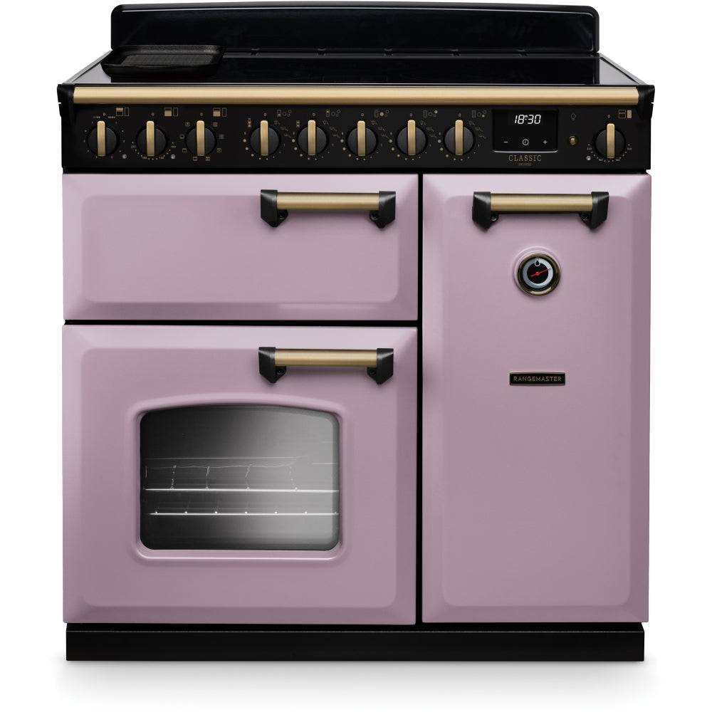 Rangemaster CLDL90EIPHTH/AB1 Classic Deluxe Heather / Antique Brass 90cm Induction Range Cooker - product image 1