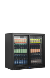 Tefcold Back Bar Cooler BA21S - 188L Double Sliding Door Bottle Cooler