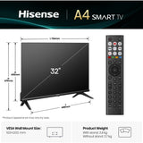 Hisense 32A4QTUK 32" DLED Smart Television - product image 4