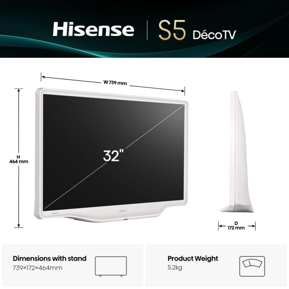 Hisense 32S5QTUK 32" QLED Smart Television - product image 2