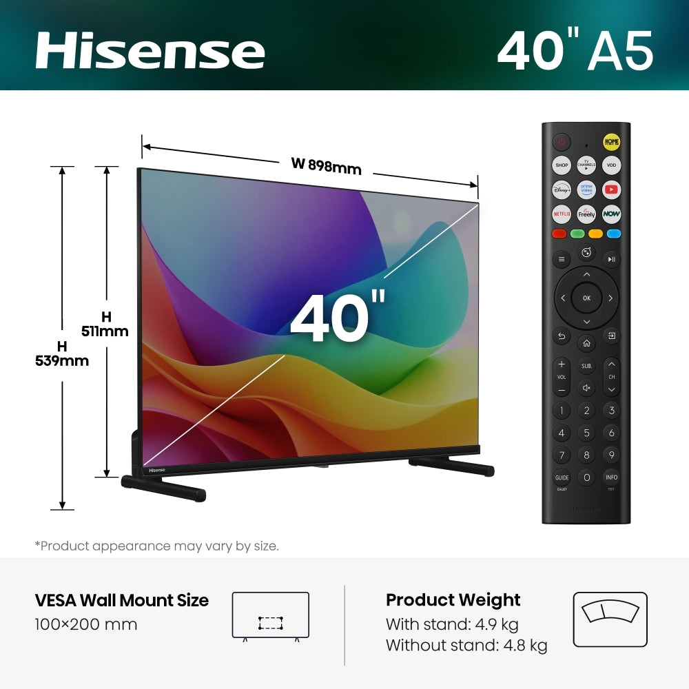 Hisense 40A5STUK 40" QLED Smart Television - product image 2