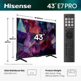 Hisense 43E7STUK PRO 43" QLED Smart Television - product image 2