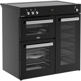 90cm Induction Belling Range Cooker, Black, A Rated - RCA COOKCENTRE 90Ei - London Houseware - 2