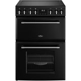Ceramic Electric Cooker with Double Oven, Black, A Rated - Belling Farmhouse 60E - London Houseware - 1