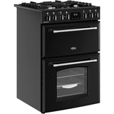 70L Dual Fuel Cooker with Double Oven, Black, A Rated - Belling MRA FARMHOUSE 60DF - London Houseware - 3