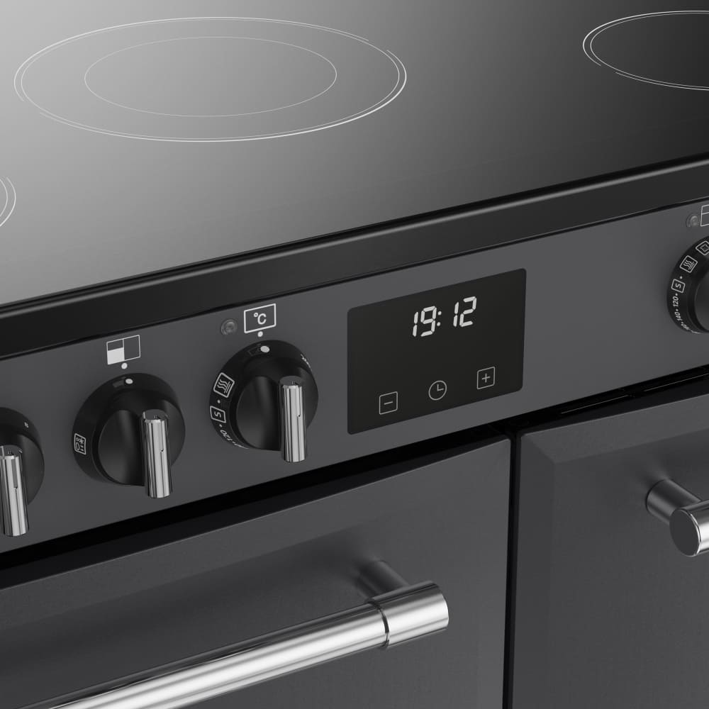 90cm Ceramic Belling Range Cooker, Grey - RCA FARMHOUSE 90E AN - London Houseware - 7