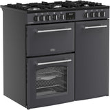 90cm Dual Fuel Belling Range Cooker, Grey, A Rated - RCA FARMHOUSE 90DF - London Houseware - 5