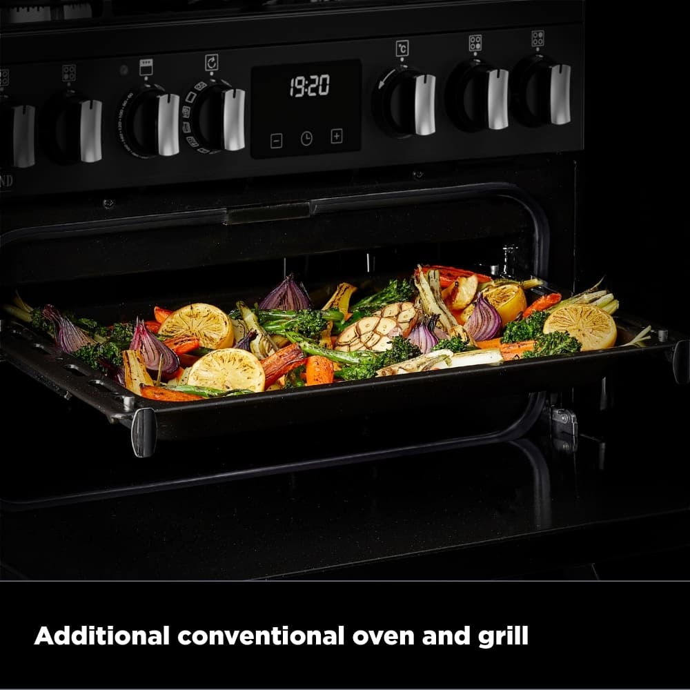 Dual Fuel Cooker with Double Oven, Black - Stoves DXMRARICH 60DF - London Houseware - 18