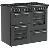 100cm Dual Fuel Stoves Range Cooker, Grey, A Rated - Richmond 100DF - London Houseware - 2