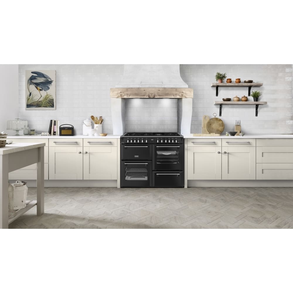 110cm Dual Fuel Stoves Range Cooker, Black, A Rated - RCA RICH 110DF BLK - London Houseware - 9