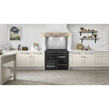 110cm Dual Fuel Stoves Range Cooker, Black, A Rated - RCA RICH 110DF BLK - London Houseware - 9