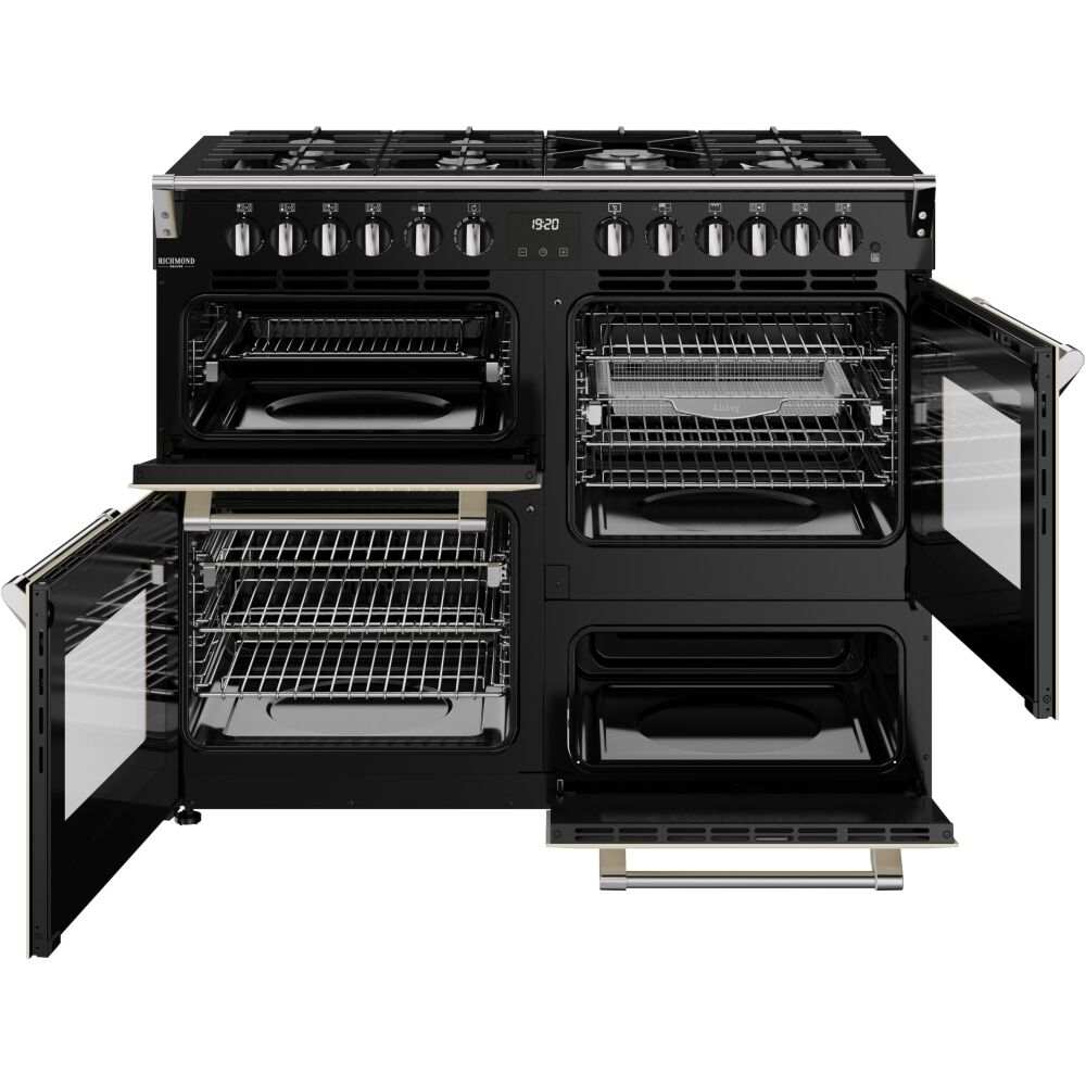 110cm Dual Fuel Stoves Range Cooker, Cream, A Rated - DX RCA RICH 110DF CRM - London Houseware - 12