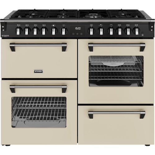 110cm Dual Fuel Stoves Range Cooker, Cream, A Rated - DX RCA RICH 110DF CRM