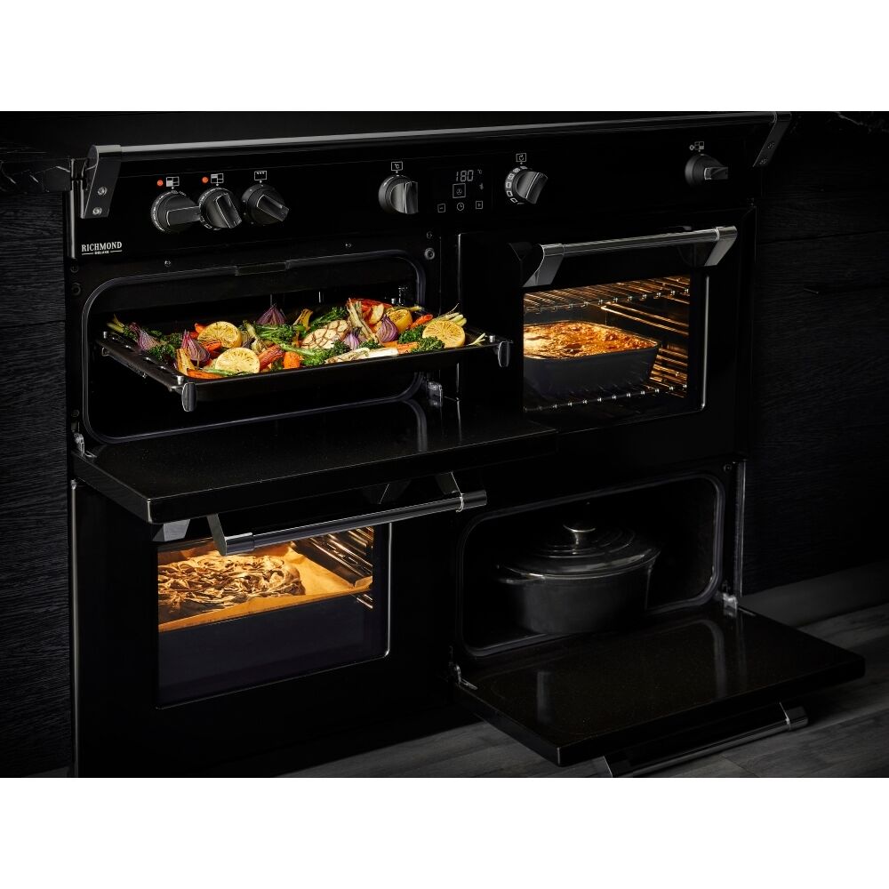 110cm Induction Stoves Range Cooker, Black, A Rated - DX RCA RICH 110Ei ZLS - London Houseware - 6