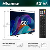 Hisense 50A6STUK 50" DLED Smart Television - product image 2