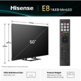 Hisense 50E8QTUK 50" ULED Mini LED Smart Television - product image 4