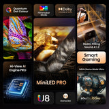 Hisense 55U8QTUK 55" ULED Mini LED Smart Television - product image 3