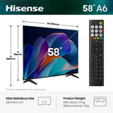 Hisense 58A6STUK 58" DLED Smart Television - product image 2