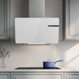 CIARRA 60cm White Angled Cooker Hood Touch Control CBCS6765B-OW