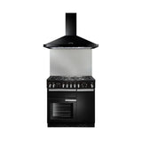 Rangemaster LEIHDC90BB Black / Brass Cooker Hood - product image 3
