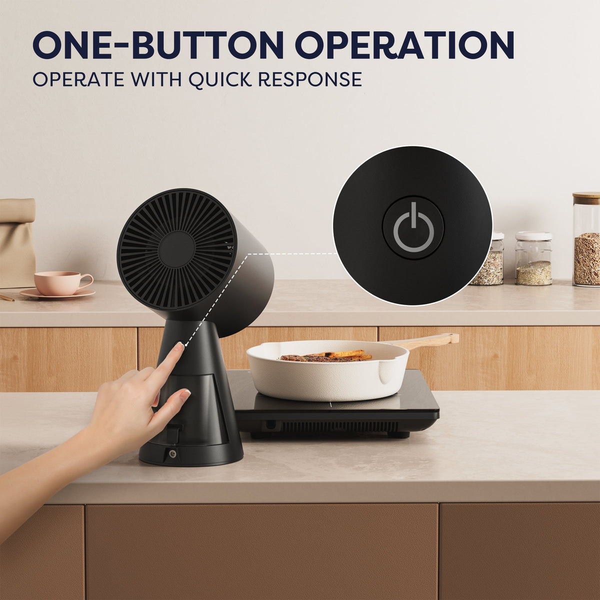 Ciarra HOOD TO GO Portable Mini Desktop Cooker Hood Shadow Noir
