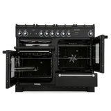 Rangemaster KCH110DFFBL/C Kitchener Black / Chrome 110cm Dual Fuel Range Cooker - product image 4