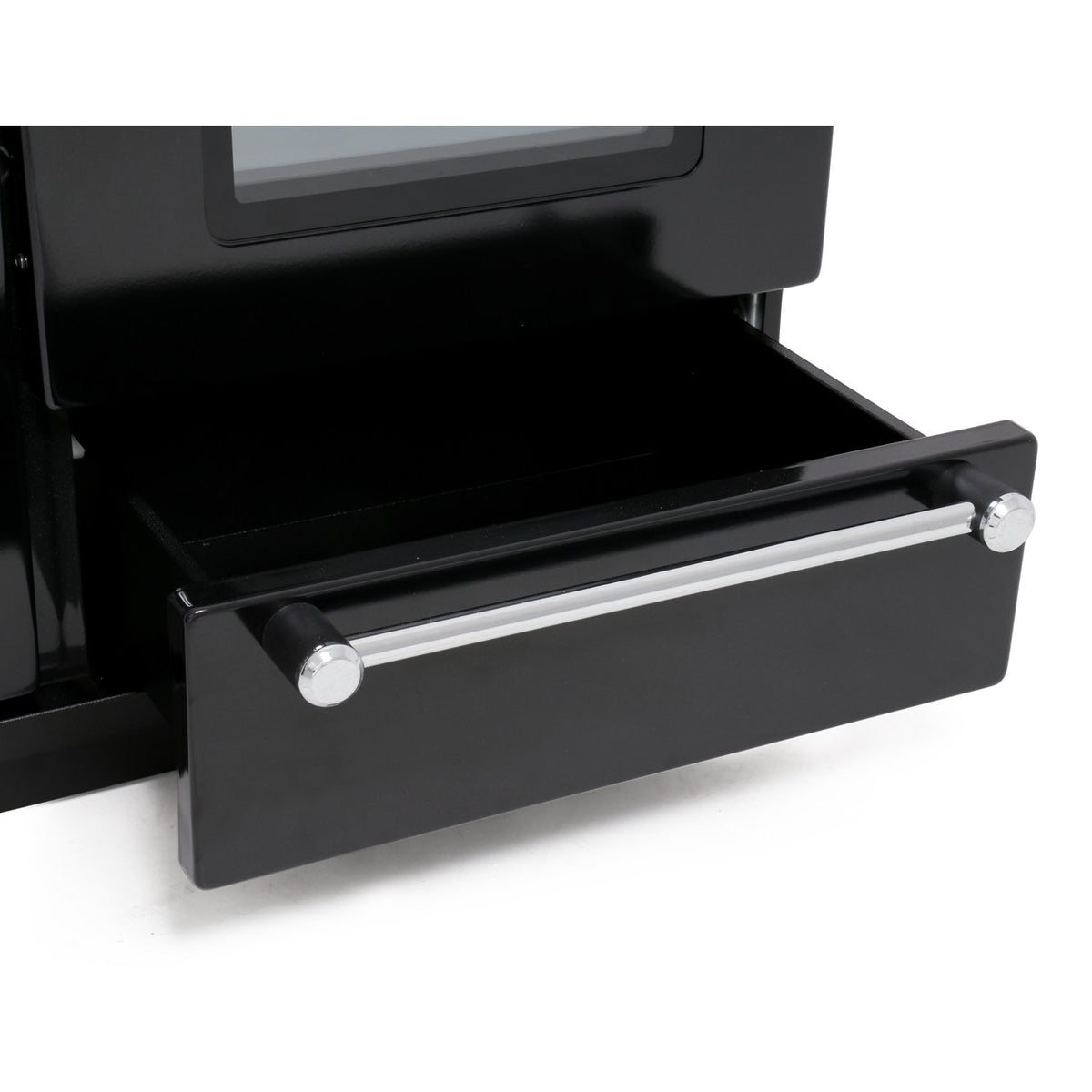 Rangemaster KCH110DFFBL/C Kitchener Black / Chrome 110cm Dual Fuel Range Cooker - product image 6